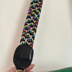 Clare V multi-color strap with Green Crossbody Bag